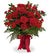 Red Romance Bouquet with red roses, spray roses, and alstroemeria — romantic flowers for Valentine’s, same-day delivery Richmond Hill.